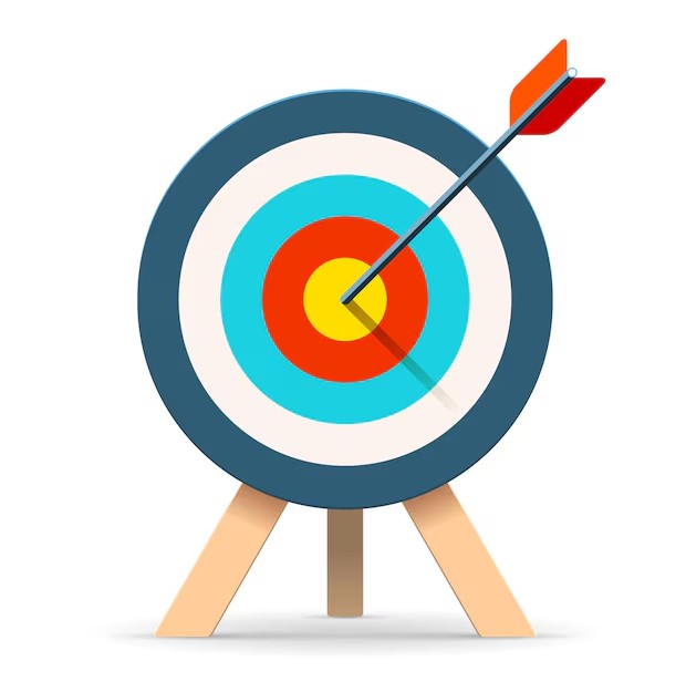 target with arrow in the bullseye