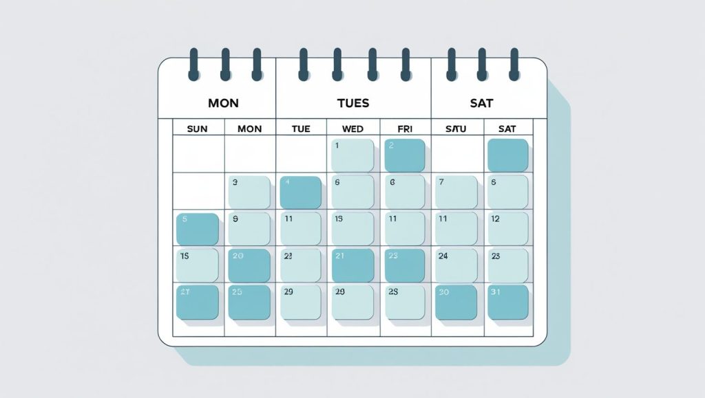 A calendar showing you how to space out your time to get things done