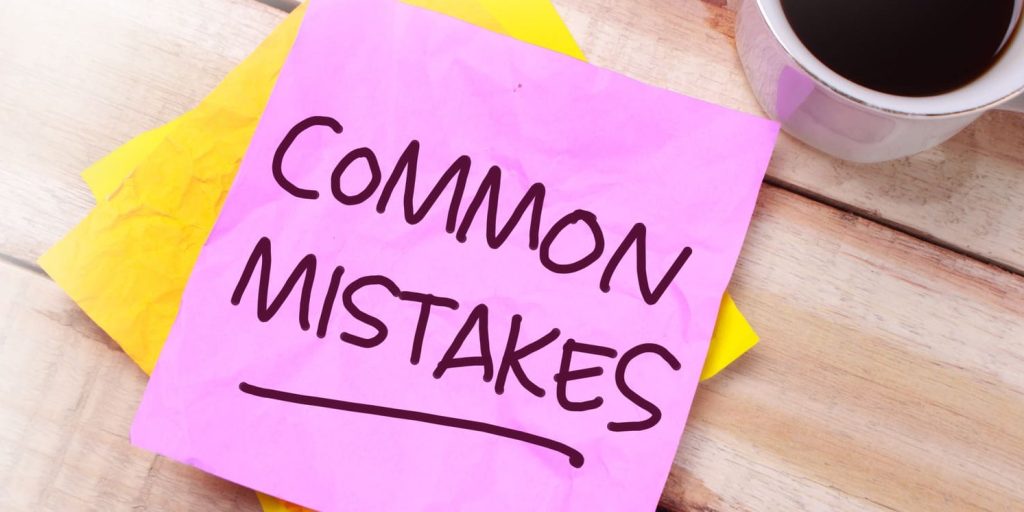 pink and yellow sticky notes showing common mistakes wedding venues make with their branding