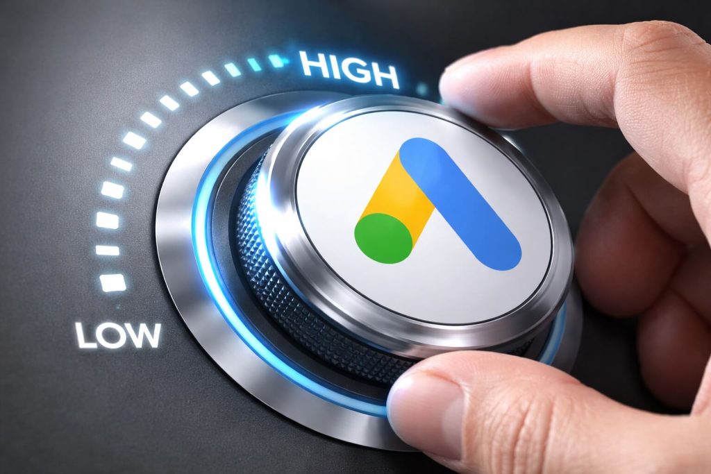 image of a dial to turn your Google Ads campaign for your wedding venue up or down